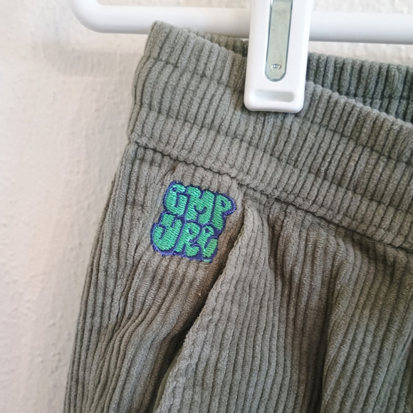 Empyre Relax Fit Pants Green Corduroy Chino Straight Leg Men S Skater Baggy Logo - Picture 5 of 6